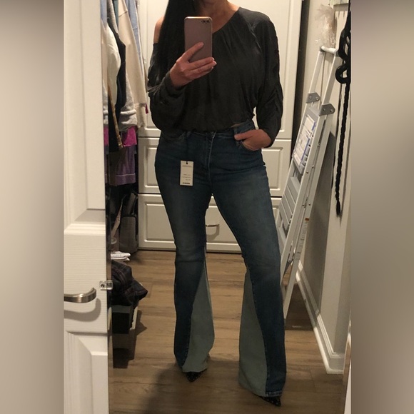 New nwt Judy blue two tone flare jeans sz 5/27, 7/28, 9/29, 11/30; 13/31 - Picture 4 of 4